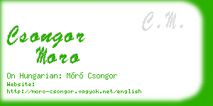csongor moro business card