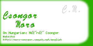 csongor moro business card